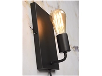 Een Wandlamp ijzer Madrid b.15xh.25cm zwart L koop je bij Meubels and More