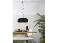 Een Hanglamp aluminum Marseille rond dia.48.5xh.17.5cm zwart koop je bij Meubels and More