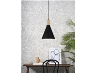 Een Hanglamp ijzer hout Melbourne dia.25xh.38cm zwart naturel S koop je bij Meubels and More