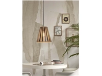 Een Hanglamp Merapi bamboe tapered 30xh.30cm zwart naturel S koop je bij Meubels and More