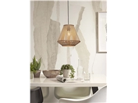 Een Hanglamp Merapi bamboe diamond 30xh.30cm naturel koop je bij Meubels and More