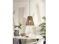 Een Hanglamp Merapi bamboe tapered 40xh.42cm zwart naturel L koop je bij Meubels and More