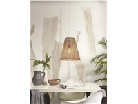 Een Hanglamp Merapi bamboe tapered 40xh.42cm naturel L koop je bij Meubels and More