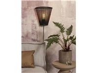 Een Wandlamp Merapi bamboe tapered 30xh.30cm zwart koop je bij Meubels and More