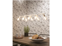 Een Hanglamp ijzer Miami 8-arm l.105xb.28cm verstelbaar wit koop je bij Meubels and More