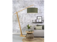 Een Vloerlamp Montblanc bamboe h.207 kap 60x30cm eco linnen groen forest koop je bij Meubels and More