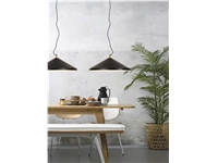 Een Hanglamp aluminum messing Montreux rond dia.60x24cm zwart koop je bij Meubels and More