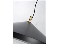 Een Hanglamp aluminum messing Montreux rond dia.60x24cm zwart koop je bij Meubels and More