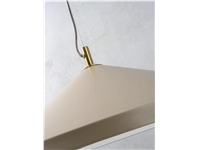 Een Hanglamp aluminum messing Montreux rond dia.60x24cm zand koop je bij Meubels and More