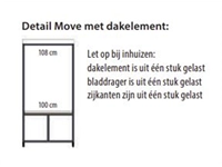 Een Bespreek- en lunchtafel Move met rooster dak en frame met 4 wielen 110cm bladhoogte koop je bij Meubels and More