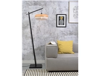 Een Vloerlamp Palawan bamboe zw.h.176cm kap 40x15cm nat wit koop je bij Meubels and More