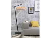 Een Vloerlamp Palawan bamboe zw.h.176cm kap 60x15cm nat wit koop je bij Meubels and More