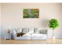 Een Wanddecoratie Lily Pond 118x70cm Forex met blanke lijst koop je bij Meubels and More