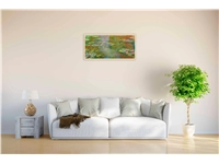 Een Wanddecoratie Lily Pond 98x48cm Forex met blanke lijst koop je bij Meubels and More