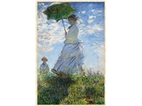 Een Wanddecoratie Woman with a Parasol ΓÇô Madame Monet and Her Son door Claude Monet 98x148cm Forex met blanke lijst koop je bij Meubels and More