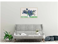 Een Wanddecoratie Irises by Vincent van Gogh 118x70cm Forex met blanke lijst koop je bij Meubels and More