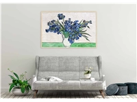 Een Wanddecoratie Irises by Vincent van Gogh 148x98cm Forex met blanke lijst koop je bij Meubels and More