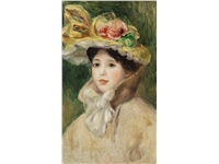 Een Wanddecoratie Lady with Hat by Pierre Auguste Renoir 70x118cm Forex met blanke lijst koop je bij Meubels and More