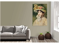 Een Wanddecoratie Lady with Hat by Pierre Auguste Renoir 98x148cm Forex met blanke lijst koop je bij Meubels and More