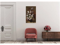 Een Wanddecoratie Still life with flowers by Hans Bollongier 70x118cm Dibond wit koop je bij Meubels and More