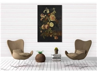 Een Wanddecoratie Still Life with Flowers by Jacob van Walscapelle 98x148cm Dibond wit koop je bij Meubels and More