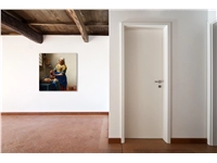 Een Wanddecoratie The Milkmaid by Johannes Vermeer 74x74cm Dibond wit koop je bij Meubels and More