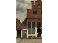 Een Wanddecoratie The Alley by Johannes Vermeer 70x118cm Dibond wit koop je bij Meubels and More