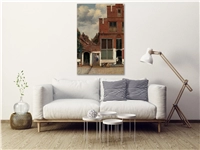 Een Wanddecoratie The Alley by Johannes Vermeer 98x148cm Dibond wit koop je bij Meubels and More