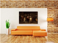 Een Wanddecoratie The Night Watch by Rembrandt van Rijn 148x98cm Dibond wit koop je bij Meubels and More