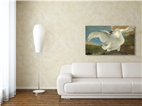 Een Wanddecoratie The Threatened Swan by Jan Asselijn 118x70cm Dibond wit koop je bij Meubels and More