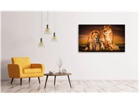 Een Wanddecoratie The Lion Family 118x70cm Glas koop je bij Meubels and More