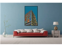 Een Wanddecoratie Rhythm of the City 005 98x148cm Forex met zwarte lijst koop je bij Meubels and More