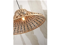 Een Vloerlamp Tahiti bamboe nat h.150cm kap dia.45xh.20cm zw nat. koop je bij Meubels and More