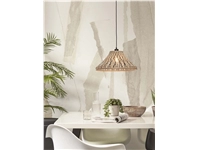 Een Hanglamp Tahiti bamboe dia. 45xh.20cm zwart naturel koop je bij Meubels and More