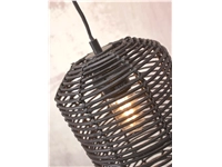 Een Hanglamp Tanami S rotan koker dia.18xh.25cm zwart koop je bij Meubels and More