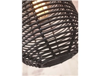 Een Hanglamp Tanami L rotan koker dia.18xh.35cm zwart koop je bij Meubels and More