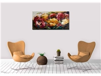 Een Wanddecoratie Lovely Flowers 140x70cm Olieverf koop je bij Meubels and More