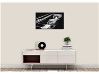 Een Wanddecoratie Music 006 118x70cm Forex met zwarte lijst koop je bij Meubels and More