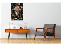 Een Wanddecoratie The Lion 98x148cm Glas koop je bij Meubels and More