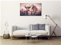 Een Wanddecoratie The Highlander Family 118x70cm Glas koop je bij Meubels and More