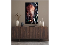 Een Wanddecoratie Elephant 70x118cm Dibond wit koop je bij Meubels and More