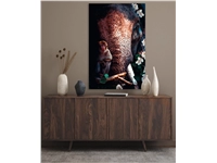 Een Wanddecoratie Elephant 98x148cm Dibond wit koop je bij Meubels and More