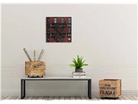 Een Wanddecoratie Rhythm of the City 012 74x74cm RVS koop je bij Meubels and More