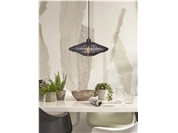 Een Hanglamp Zanzibar S rotan plat dia.40xh.12cm zw. koop je bij Meubels and More