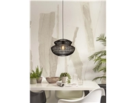 Een Hanglamp Zanzibar rotan rond dia.40xh.30cm zwart koop je bij Meubels and More