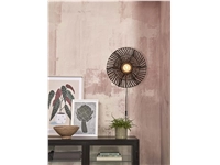 Een Wandlamp Zanzibar S rotan plat dia.40xh.12cm zwart koop je bij Meubels and More