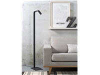 Een Vloerlamp ijzer Zurich LED 5W 25000hrs h.142cm incl dimmer zwart koop je bij Meubels and More