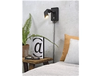 Een Wandlamp ijzer Zurich LED 5W 25000hrs h.14cm incl dimmer zwart koop je bij Meubels and More