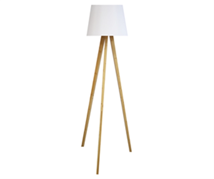 Een Tooka vloerlamp wit bamboo koop je bij Meubels and More