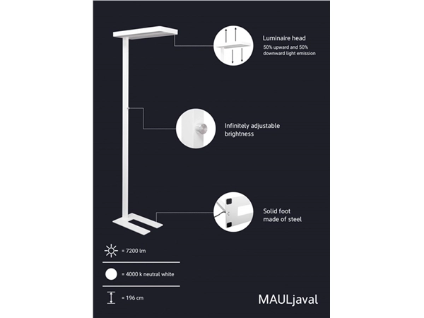 Een Vloerlamp LED javal dimbaar wit koop je bij Meubels and More